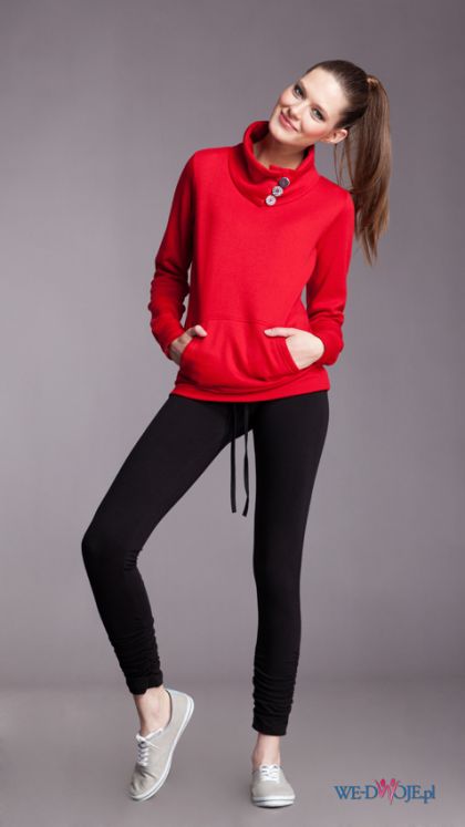 sportowa bluza Moodo w kolorze czerwonym  - moda dla kobiet
