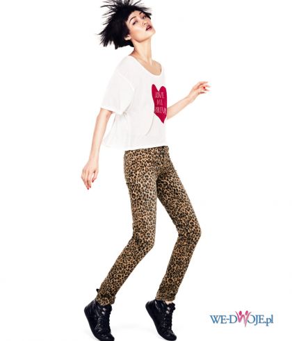 modne legginsy H&M w panterkę - moda damska 2012/13